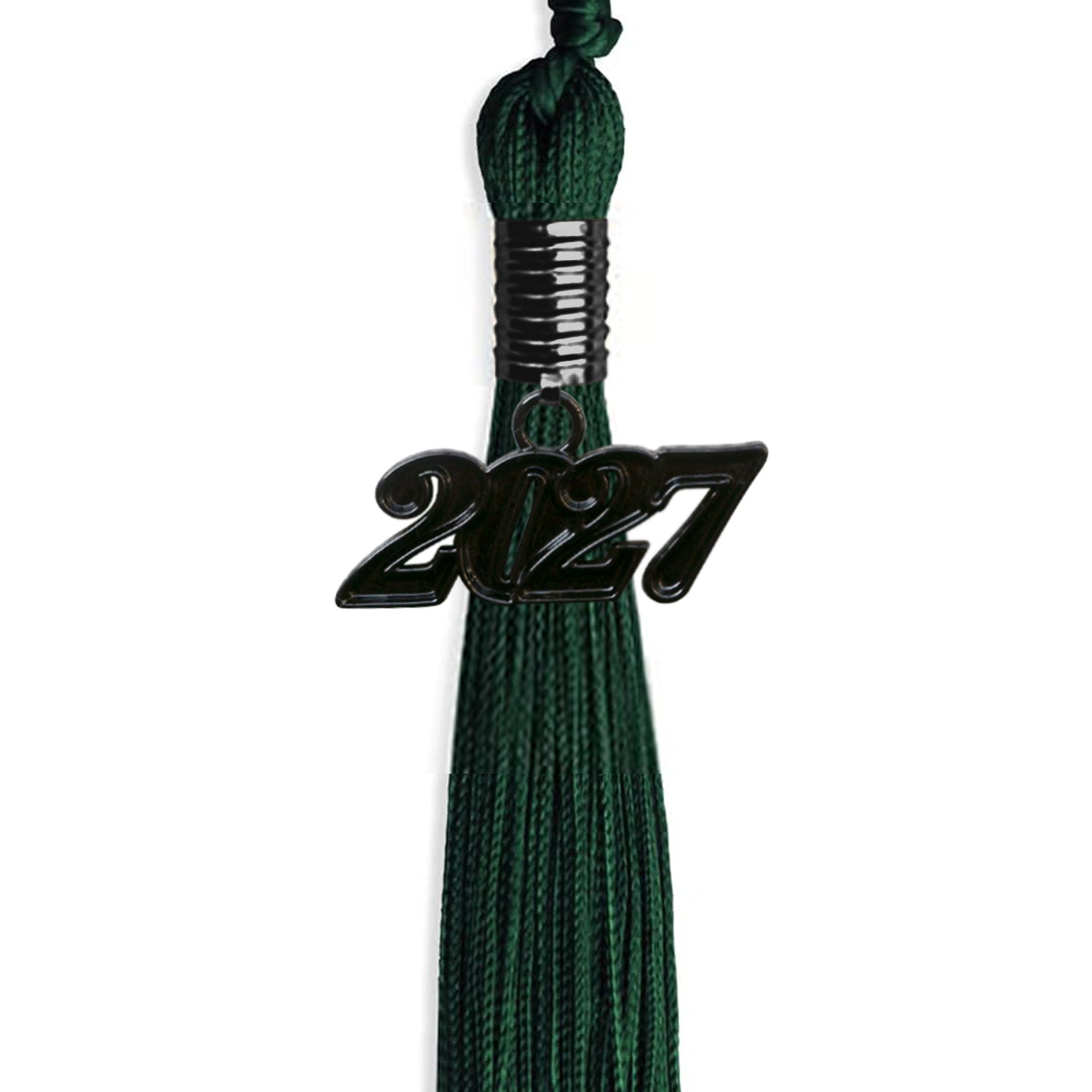 Hunter Green Graduation Tassel with Black Date Drop - Endea Graduation