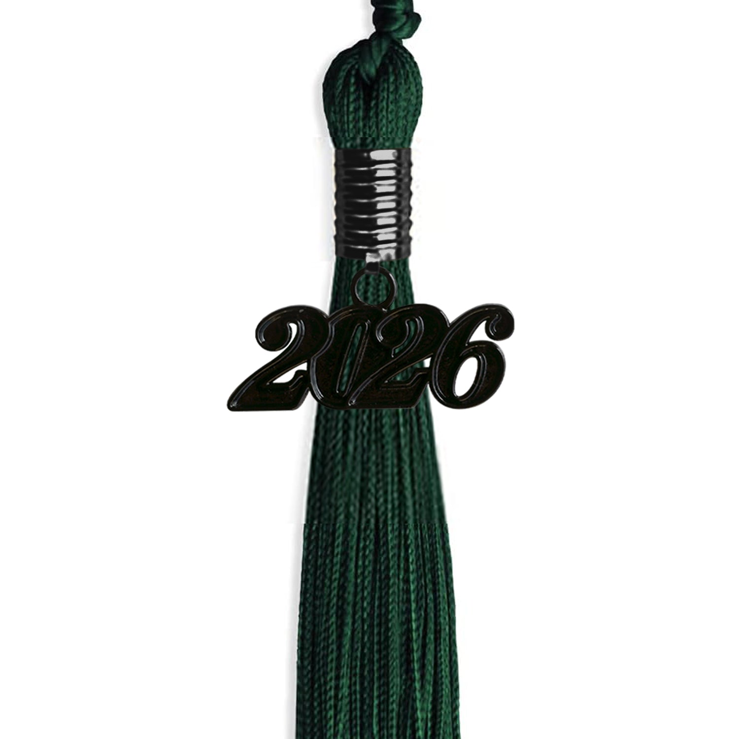 Hunter Green Graduation Tassel with Black Date Drop - Endea Graduation