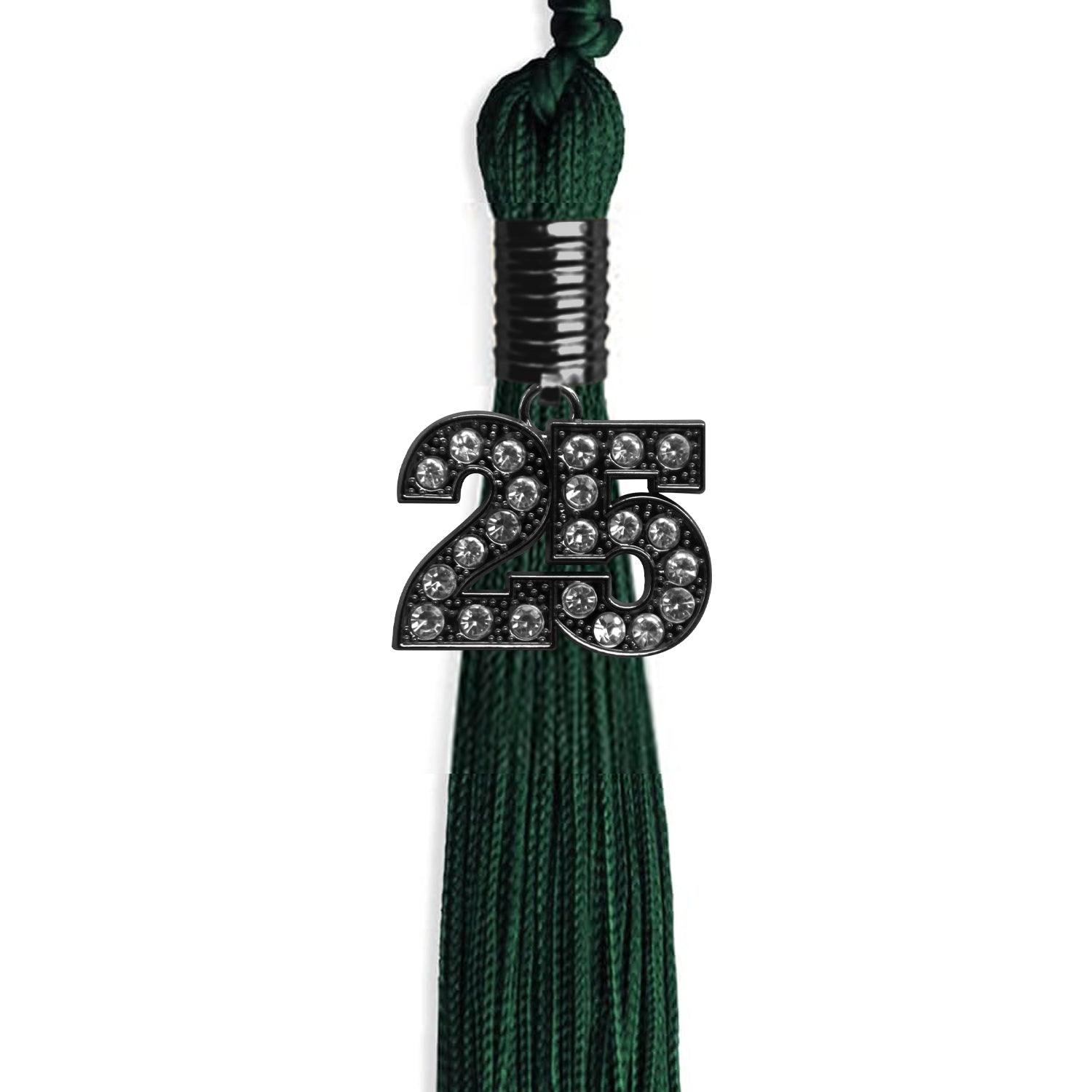 Hunter Green Graduation Tassel with Black Date Drop - Endea Graduation