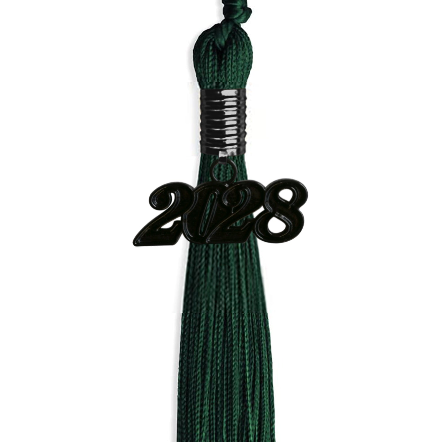 Hunter Green Graduation Tassel with Black Date Drop - Endea Graduation