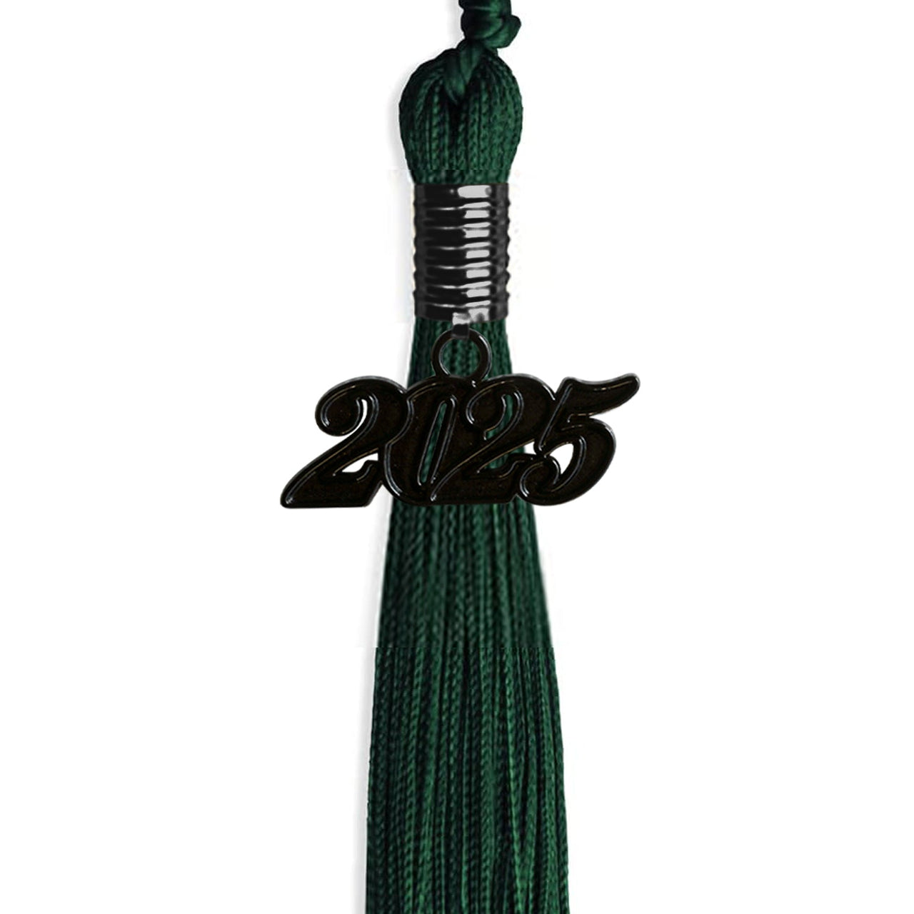 Hunter Green Graduation Tassel with Black Date Drop - Endea Graduation