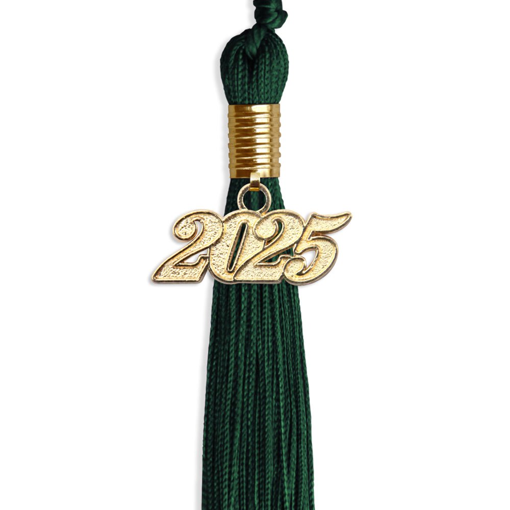 Hunter Green Graduation Tassel with Gold Date Drop - Endea Graduation