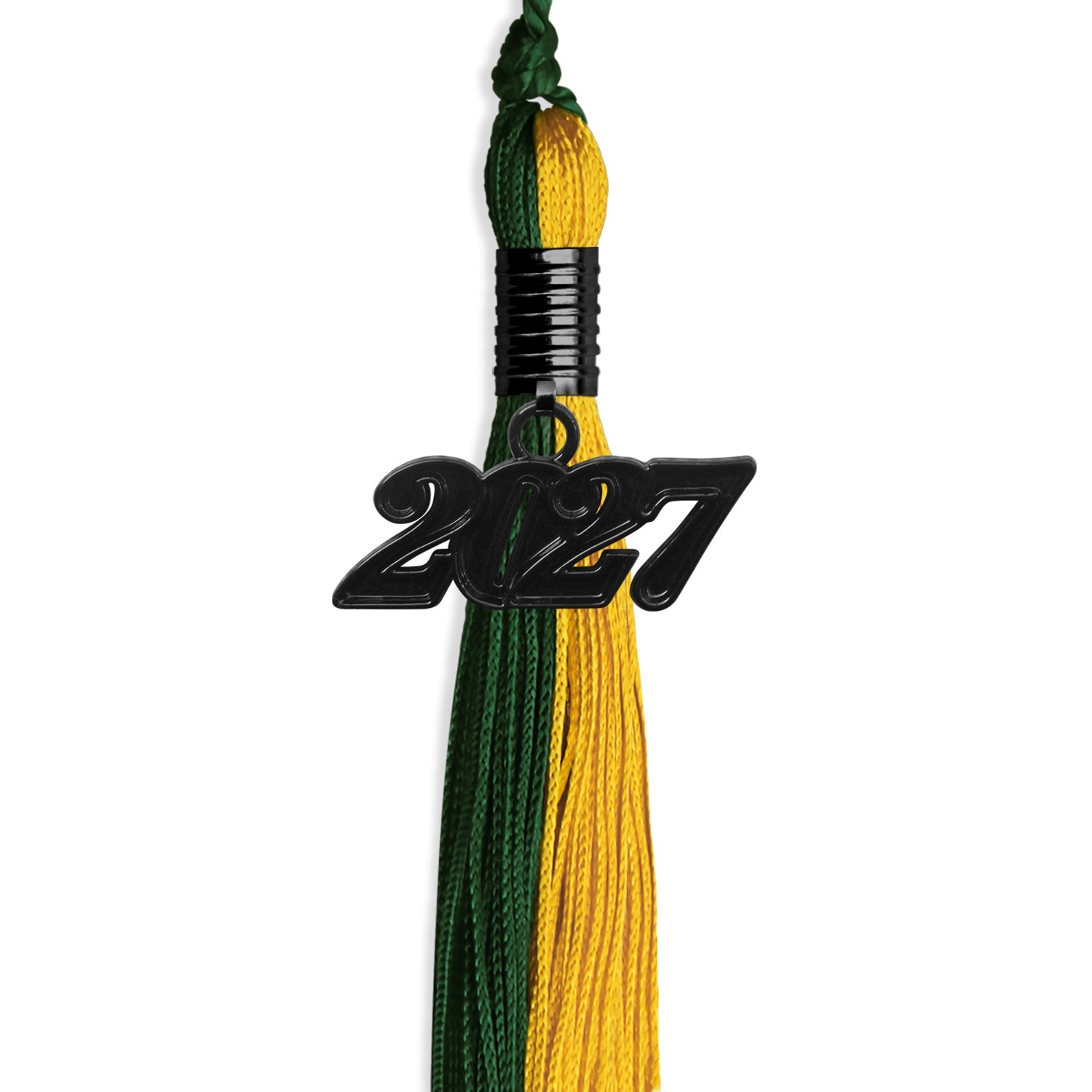 Hunter Green/Gold Graduation Tassel with Black Date Drop - Endea Graduation