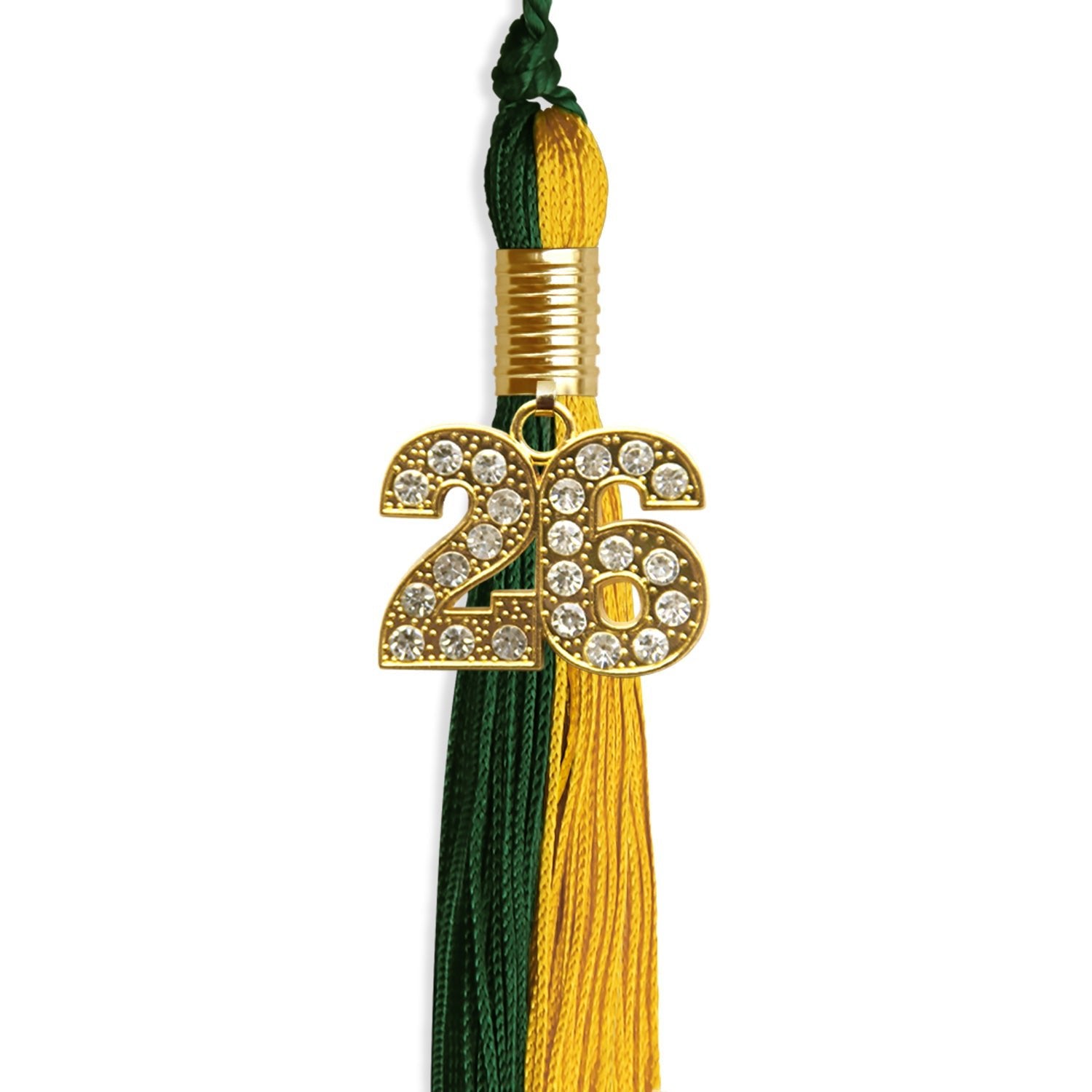 Hunter Green/Gold Graduation Tassel with Gold Date Drop - Endea Graduation