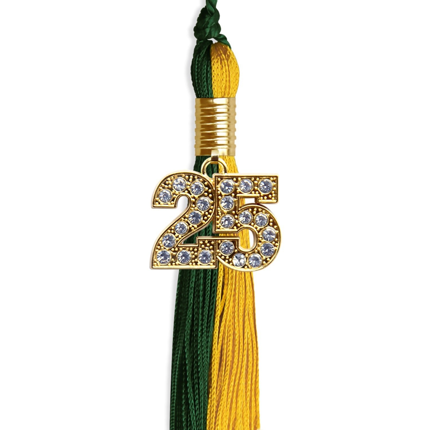 Hunter Green/Gold Graduation Tassel with Gold Date Drop - Endea Graduation