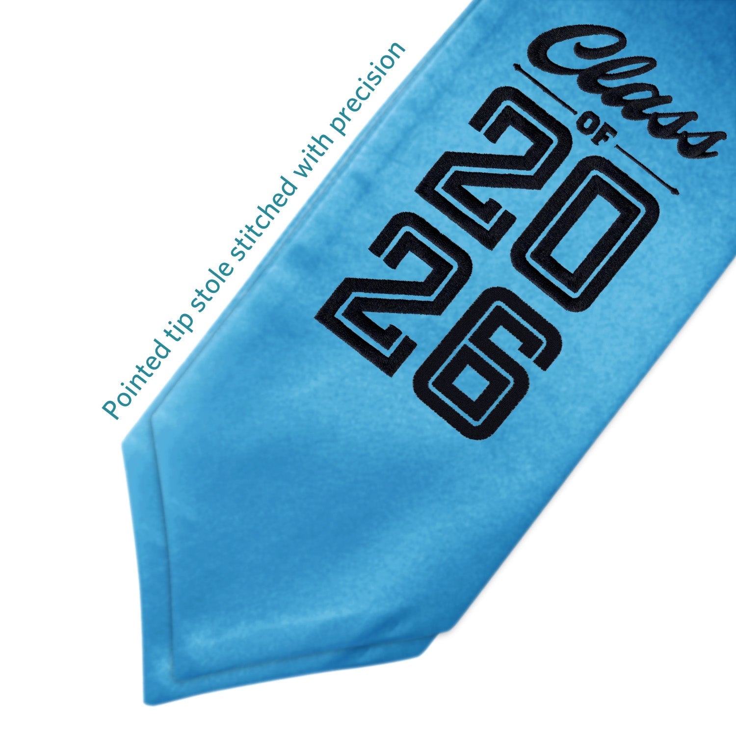 Light Blue Class of 2026 Graduation Stole/Sash with Classic Tips - Endea Graduation