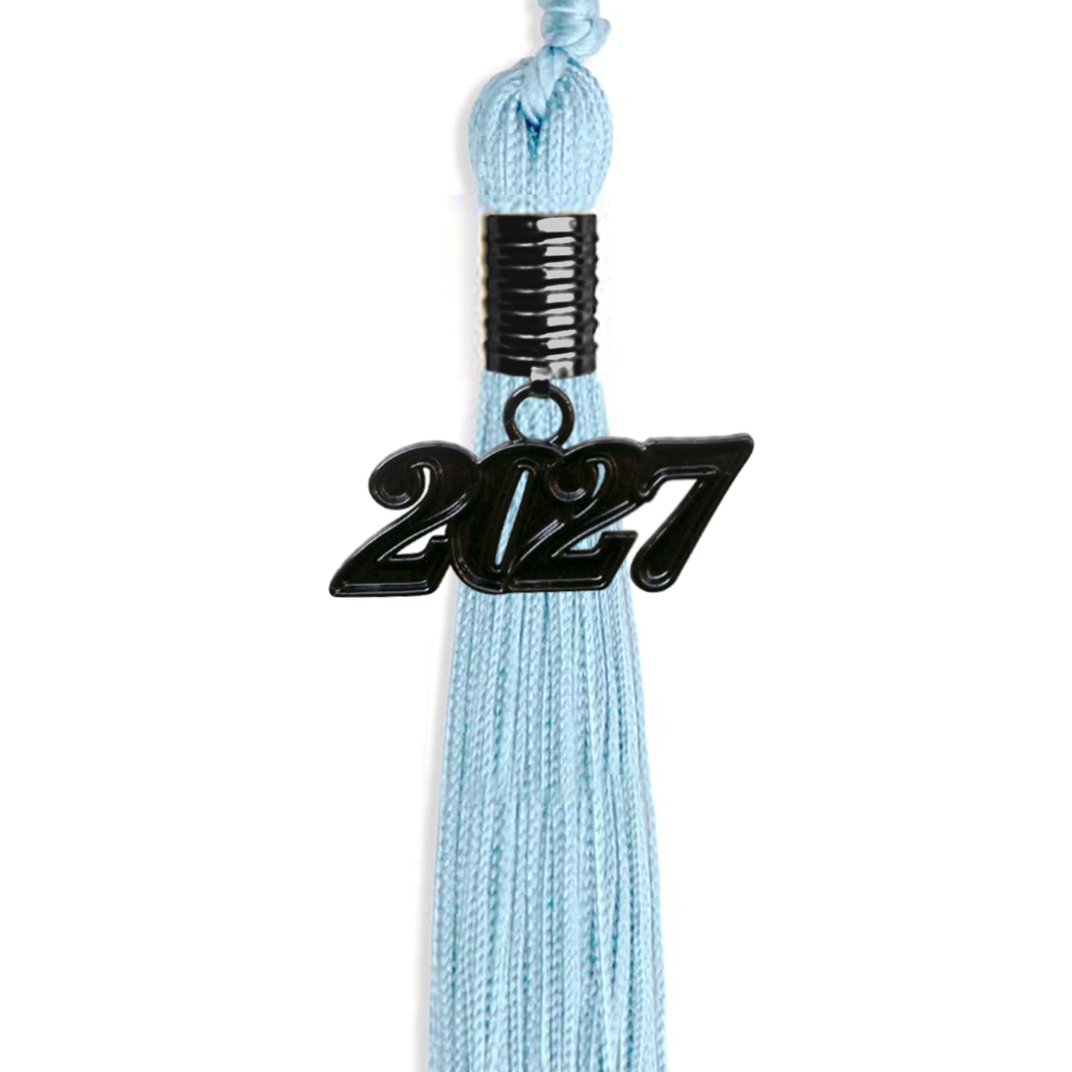 Light Blue Graduation Tassel with Black Date Drop - Endea Graduation