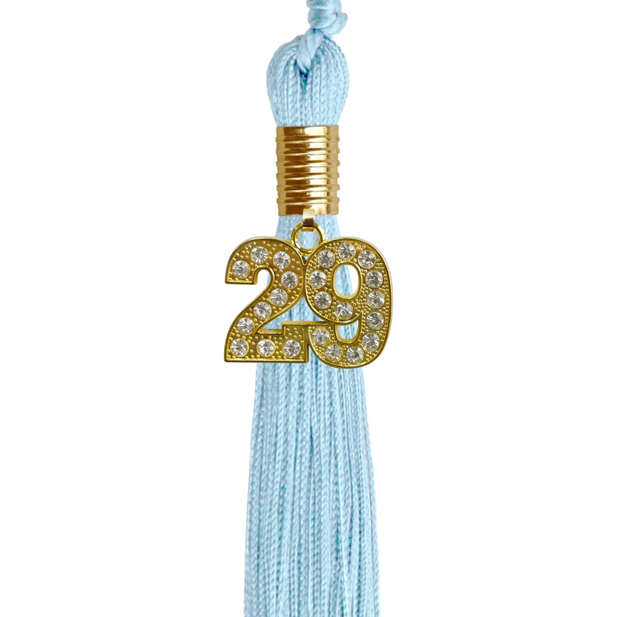 Light Blue Graduation Tassel with Gold Bling Charm - Endea Graduation