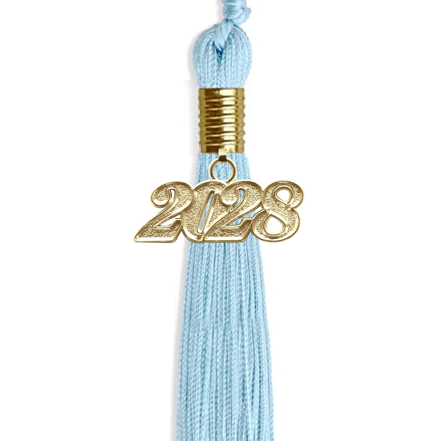 Light Blue Graduation Tassel with Gold Date Drop - Endea Graduation