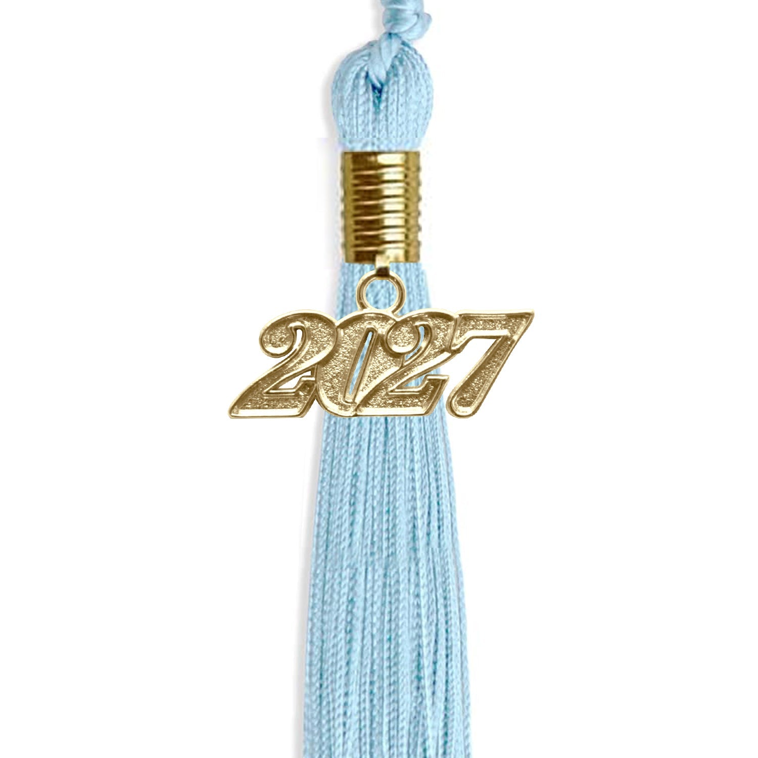 Light Blue Graduation Tassel with Gold Date Drop - Endea Graduation