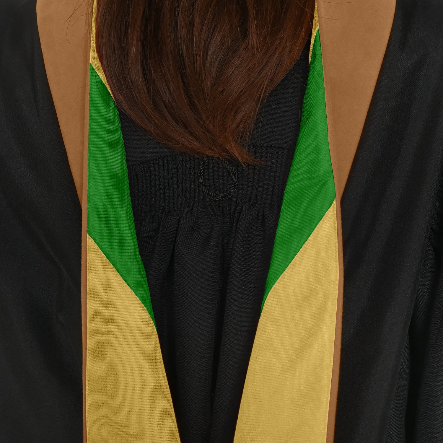 Masters Hood For Business, Accounting, Commerce, Industrial, Labor Relations - Drab/Antique Gold/Green - Endea Graduation