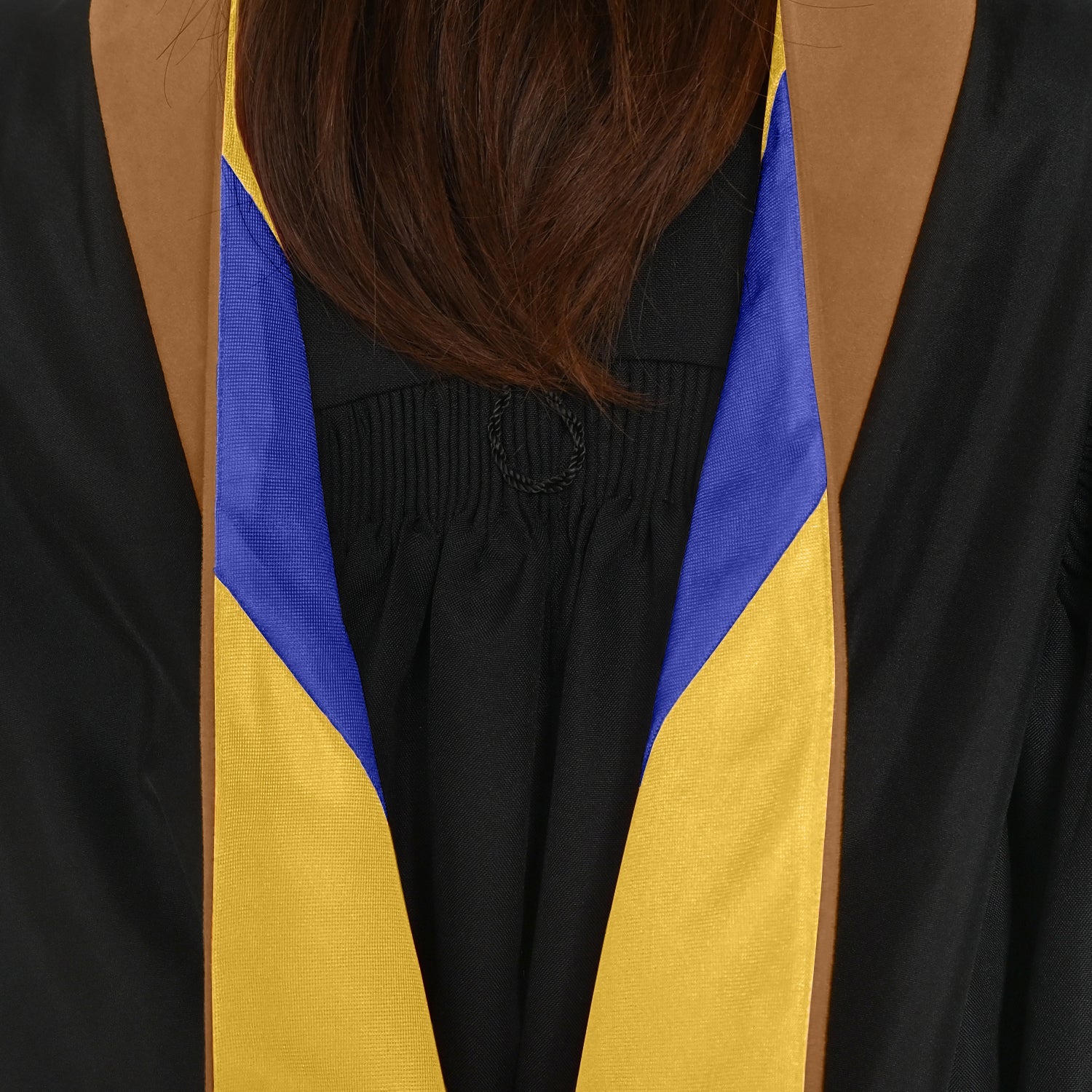 Masters Hood For Business, Accounting, Commerce, Industrial, Labor Relations - Drab/Gold/Royal Blue - Endea Graduation