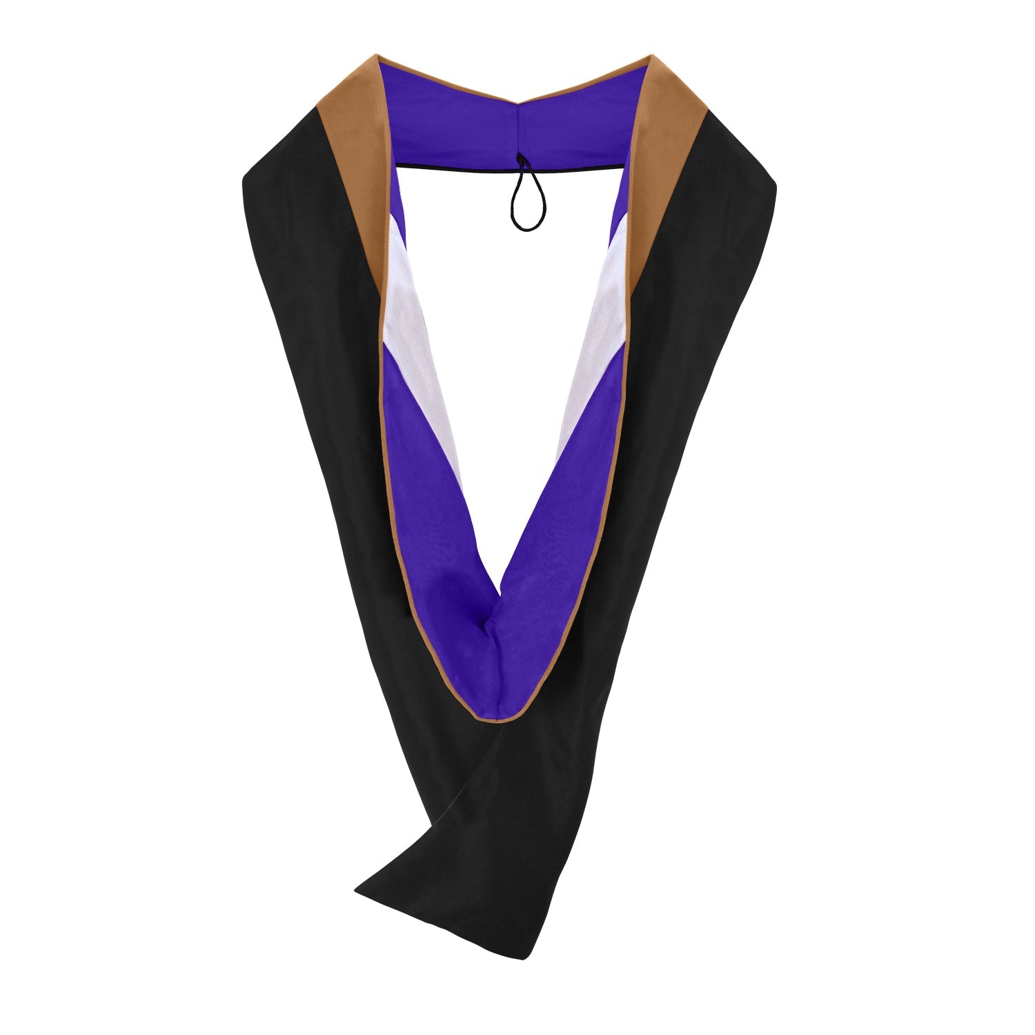 Masters Hood For Business, Accounting, Commerce, Industrial, Labor Relations - Drab/Purple/White - Endea Graduation