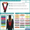 Masters Hood For Business, Accounting, Commerce, Industrial, Labor Relations - Drab/Red/Silver - Endea Graduation