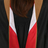 Masters Hood For Business, Accounting, Commerce, Industrial, Labor Relations - Drab/Red/White - Endea Graduation