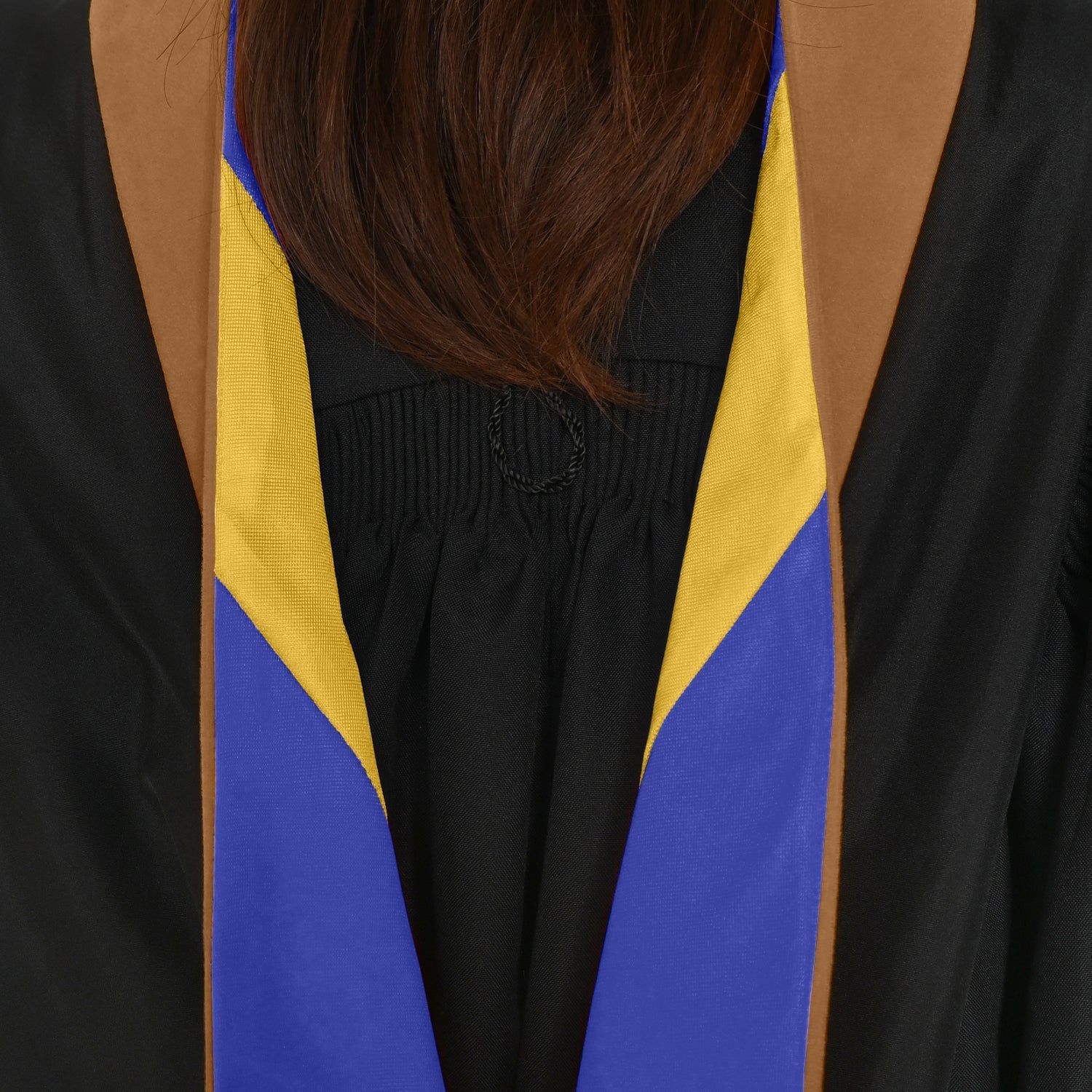 Masters Hood For Business, Accounting, Commerce, Industrial, Labor Relations - Drab/Royal Blue/Gold - Endea Graduation