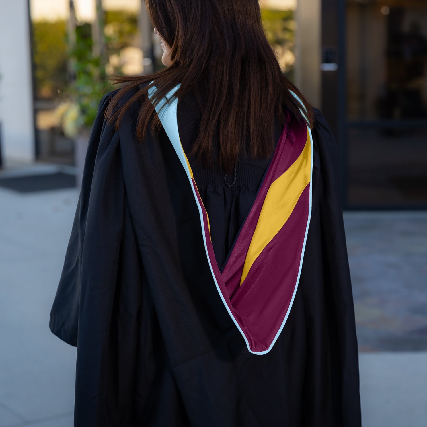 Masters Hood For Education, Counseling & Guidance, Arts in Education - Light Blue/Maroon/Gold - Endea Graduation