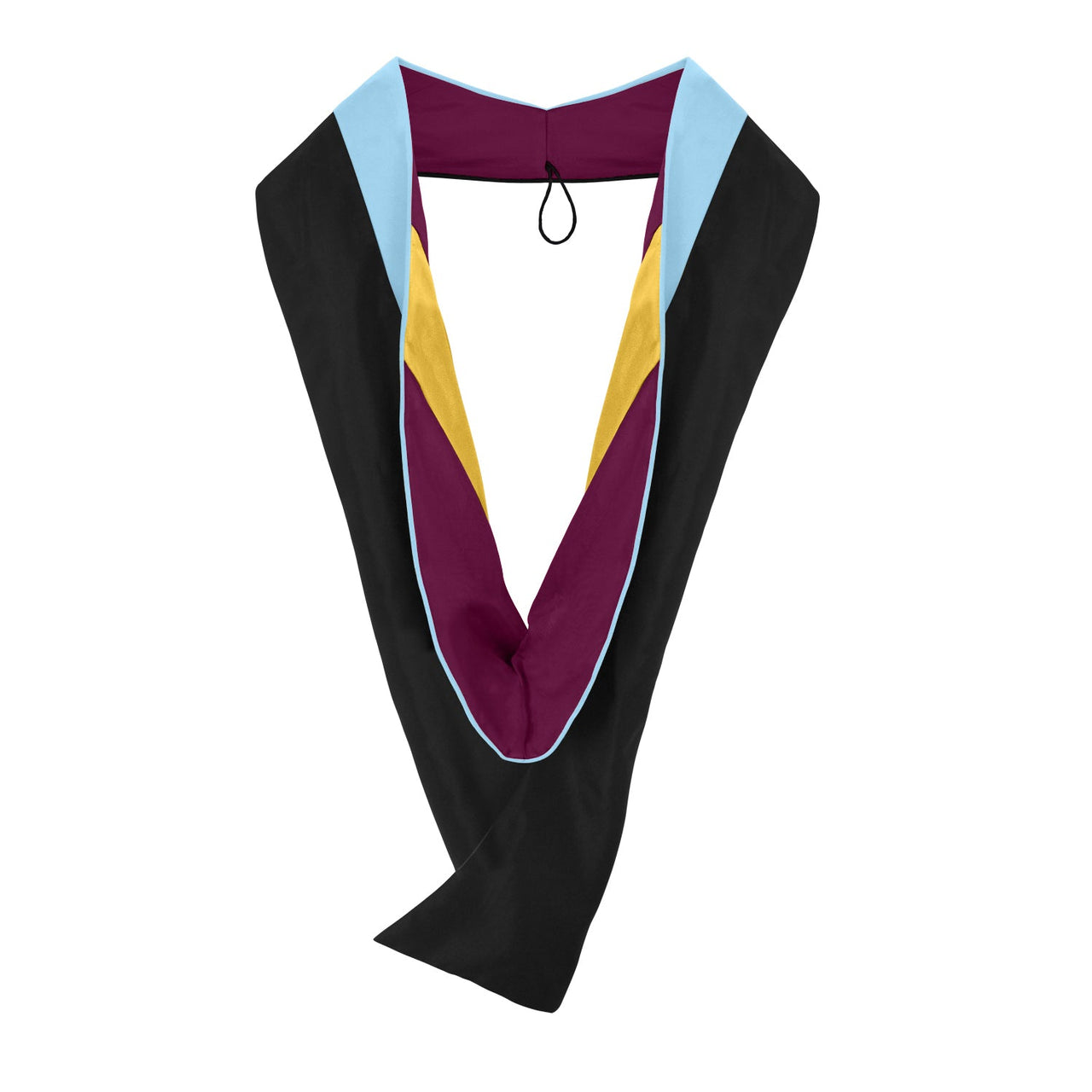 Masters Hood For Education, Counseling & Guidance, Arts in Education - Light Blue/Maroon/Gold - Endea Graduation