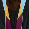 Masters Hood For Education, Counseling & Guidance, Arts in Education - Light Blue/Maroon/Gold - Endea Graduation
