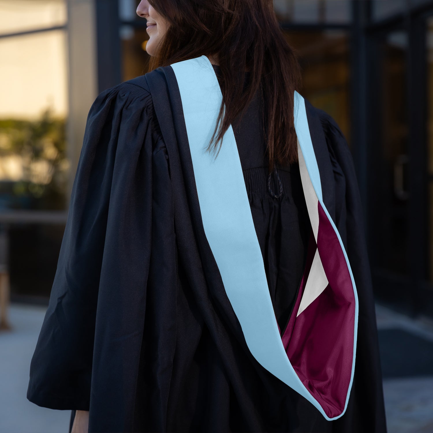 Masters Hood For Education, Counseling & Guidance, Arts in Education - Light Blue/Maroon/White - Endea Graduation