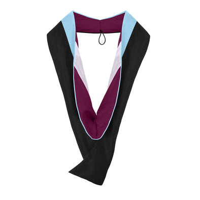 Masters Hood For Education, Counseling & Guidance, Arts in Education - Light Blue/Maroon/White - Endea Graduation