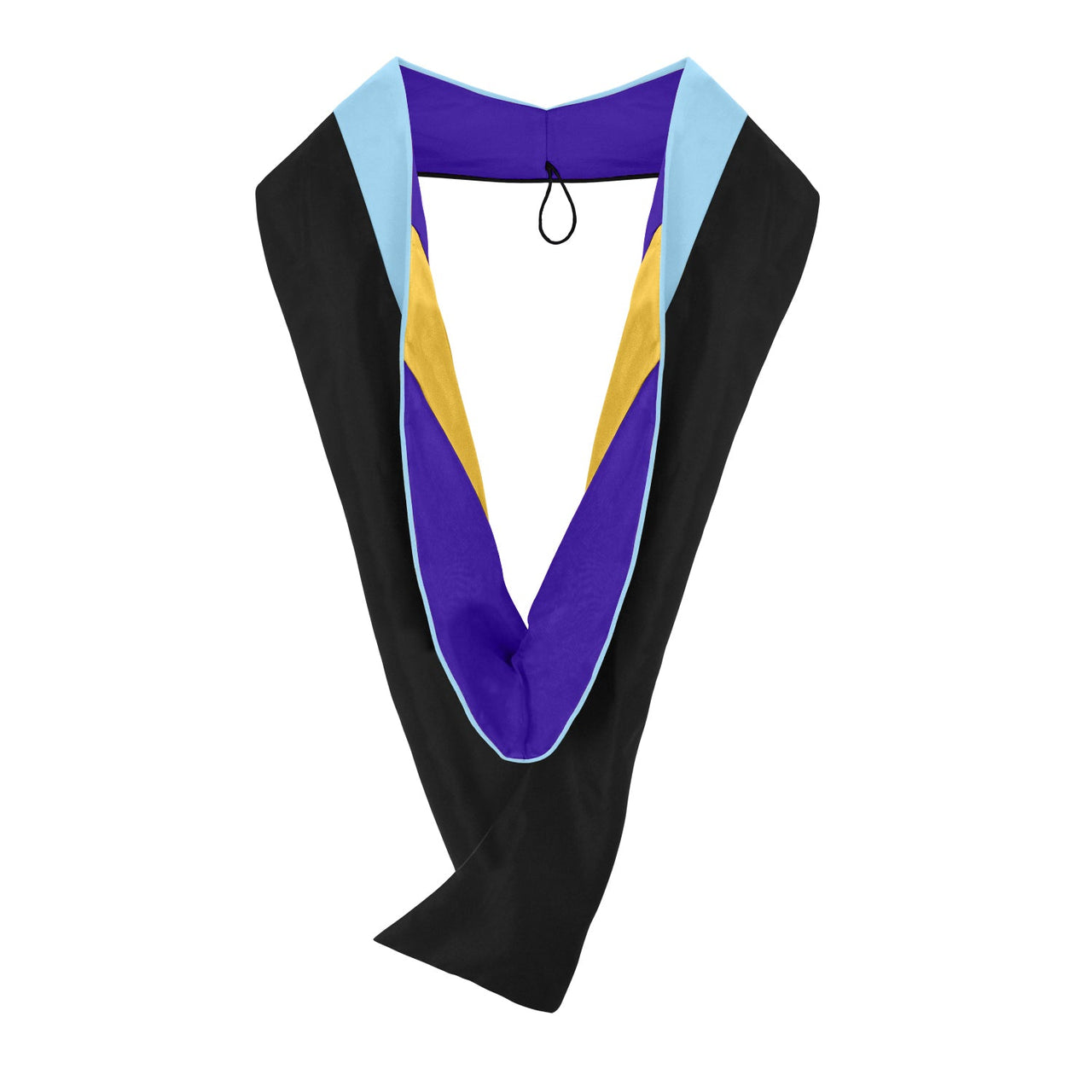 Masters Hood For Education, Counseling & Guidance, Arts in Education - Light Blue/Purple/Gold - Endea Graduation