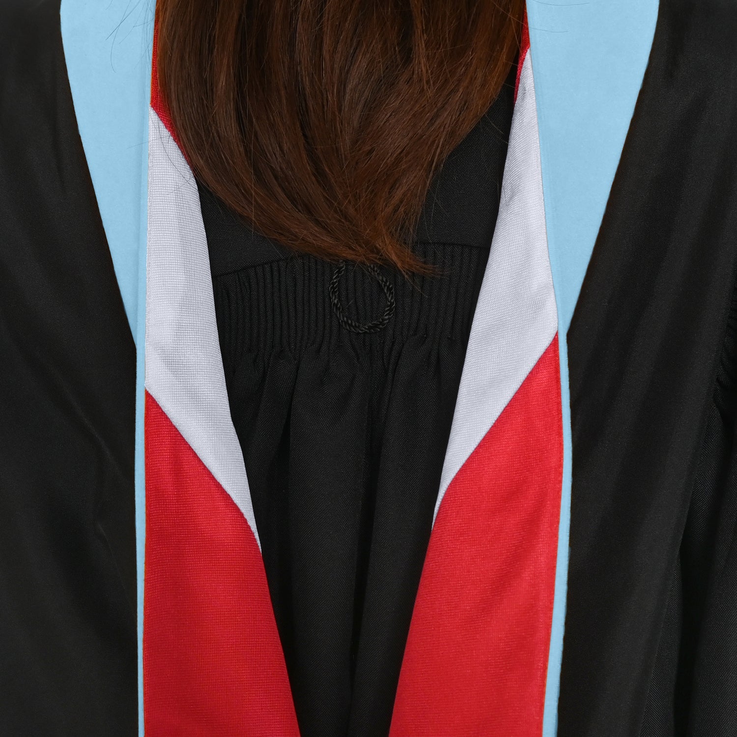 Masters Hood For Education, Counseling & Guidance, Arts in Education - Light Blue/Red/Silver - Endea Graduation