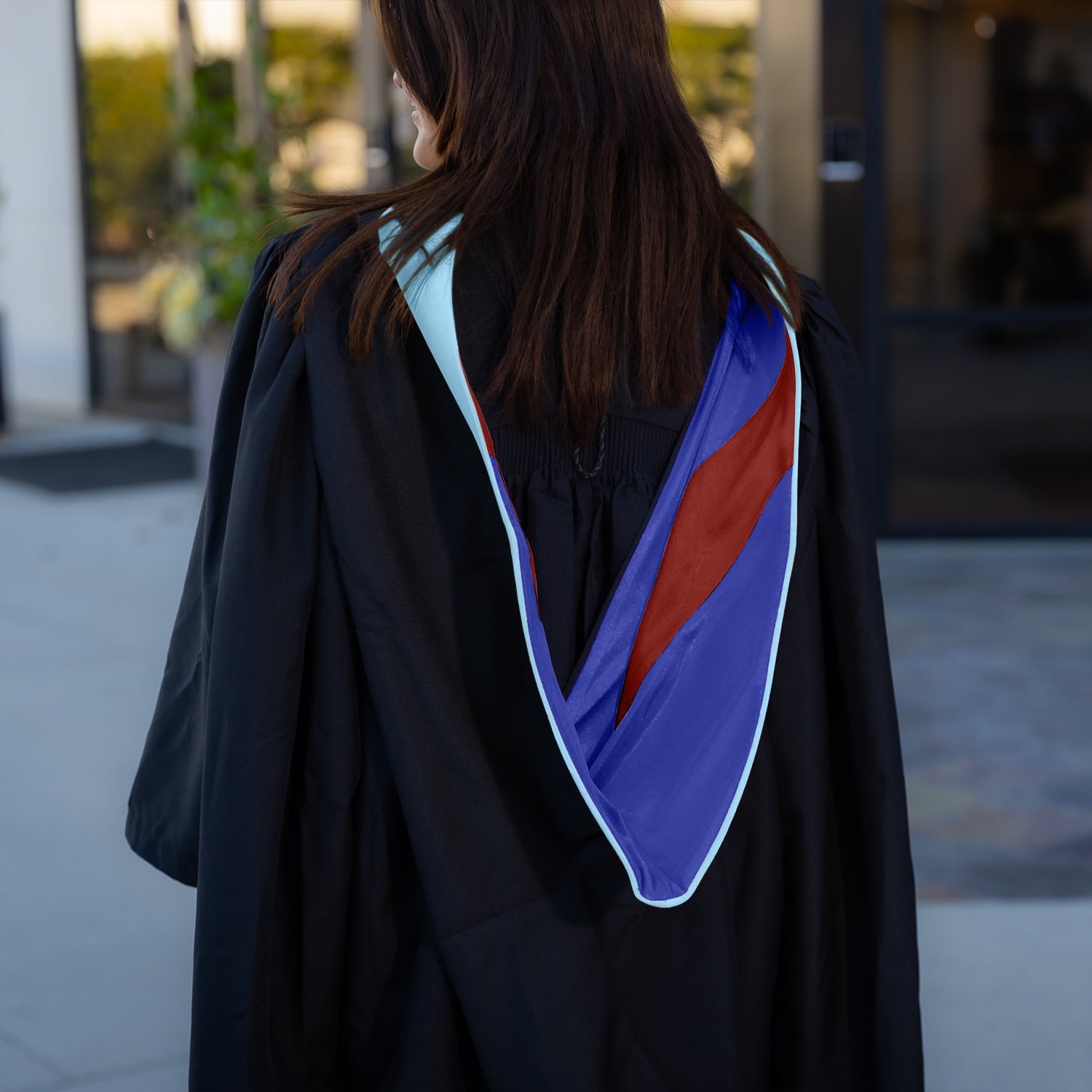 Masters Hood For Education, Counseling & Guidance, Arts in Education - Light Blue/Royal Blue/Cardinal - Endea Graduation