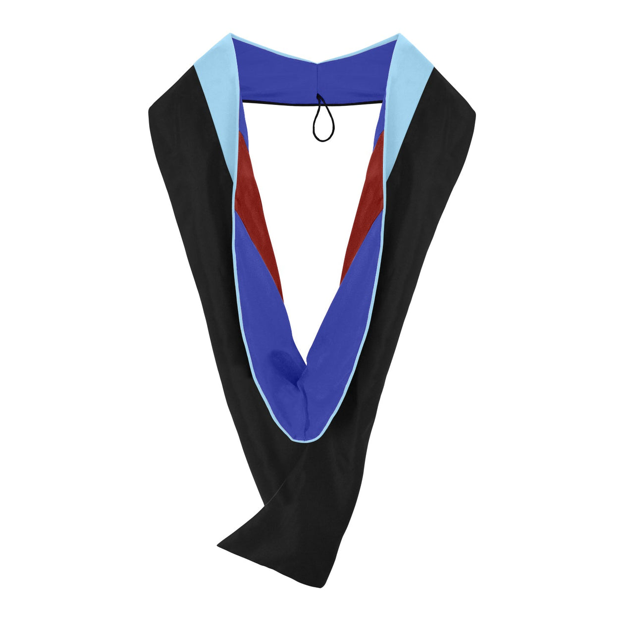 Masters Hood For Education, Counseling & Guidance, Arts in Education - Light Blue/Royal Blue/Cardinal - Endea Graduation