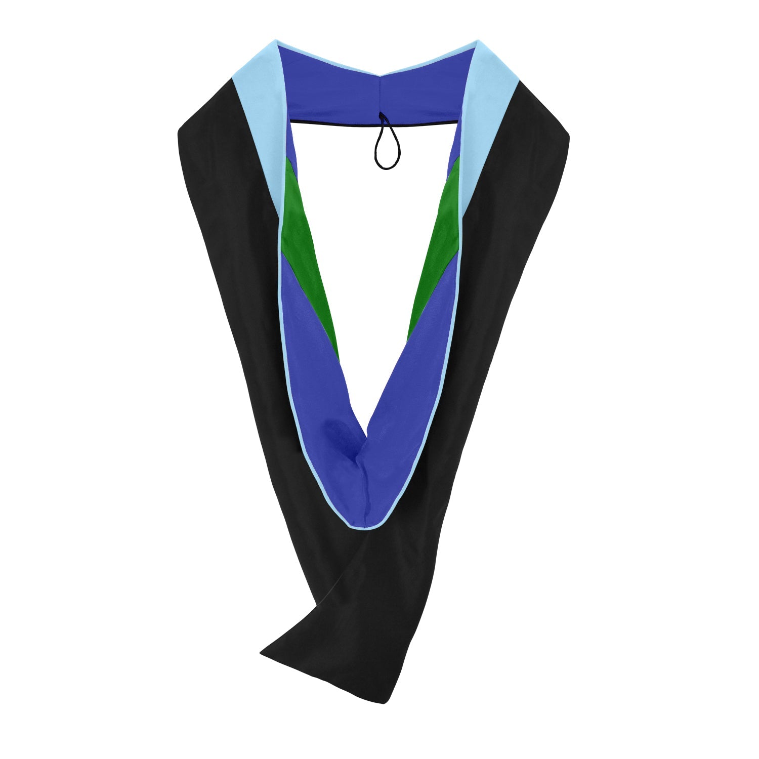 Masters Hood For Education, Counseling & Guidance, Arts in Education - Light Blue/Royal Blue/Green - Endea Graduation