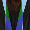 Masters Hood For Education, Counseling & Guidance, Arts in Education - Light Blue/Royal Blue/Green - Endea Graduation