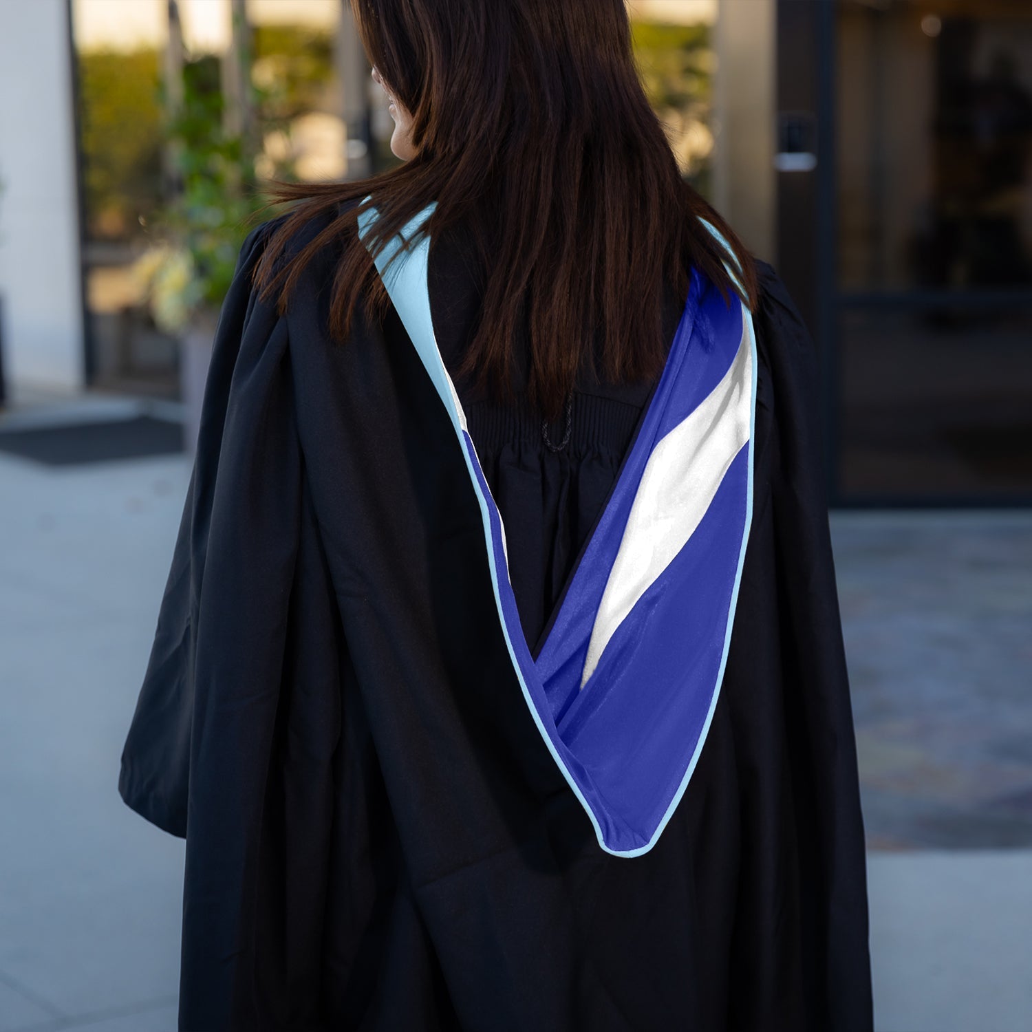 Endea Graduation Masters Hood For Education, Counseling Guidance, Arts in Education - Light Blue/Royal Blue/White Endea Graduation Masters Hood For Education, Counseling Guidance, Arts in Education - Light Blue/Royal Blue/White