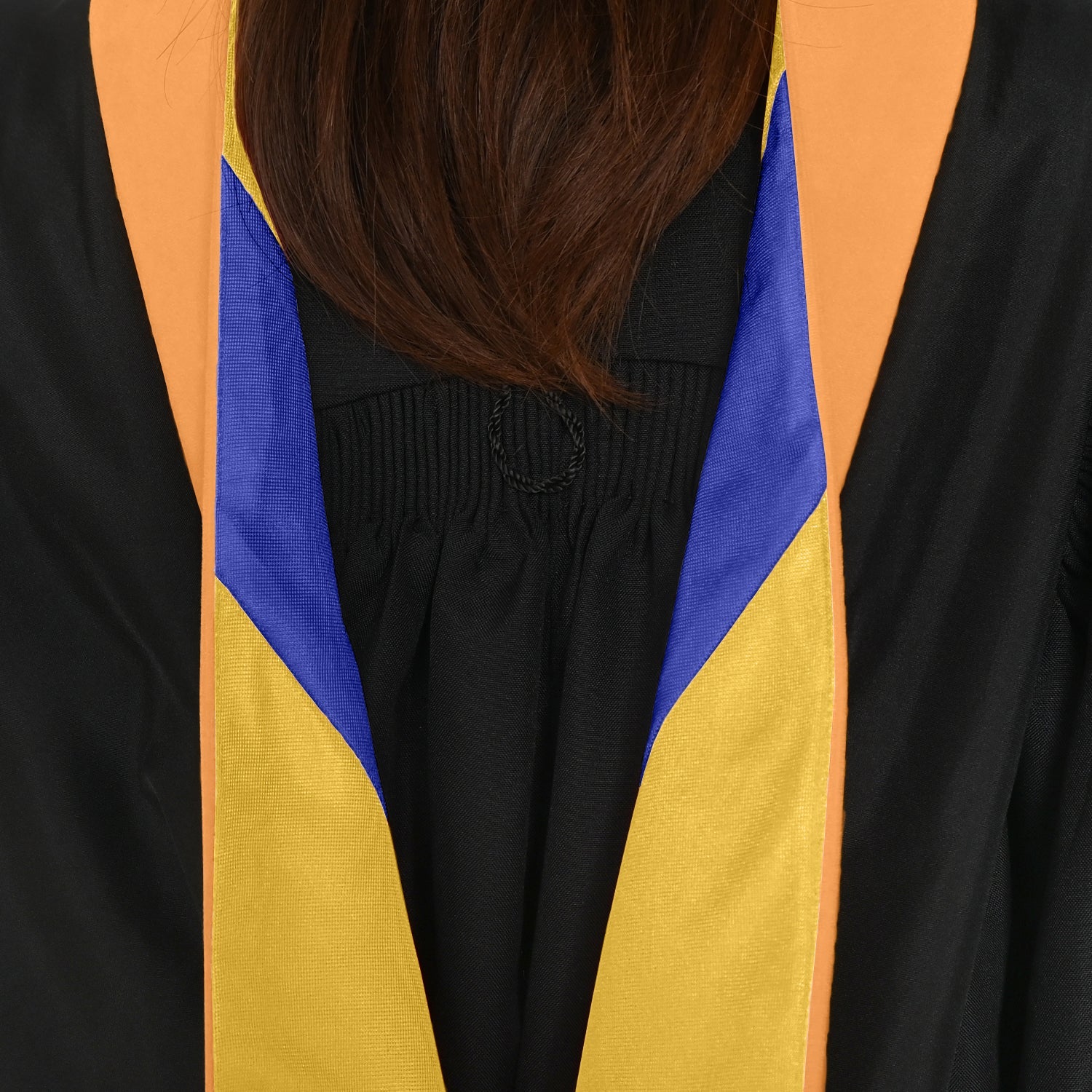 Masters Hood For Engineering, Civil Engineering - Orange/Gold/Royal Blue - Endea Graduation