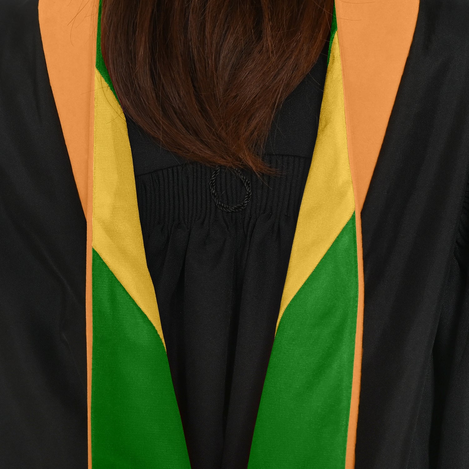 Masters Hood For Engineering, Civil Engineering - Orange/Green/Gold - Endea Graduation