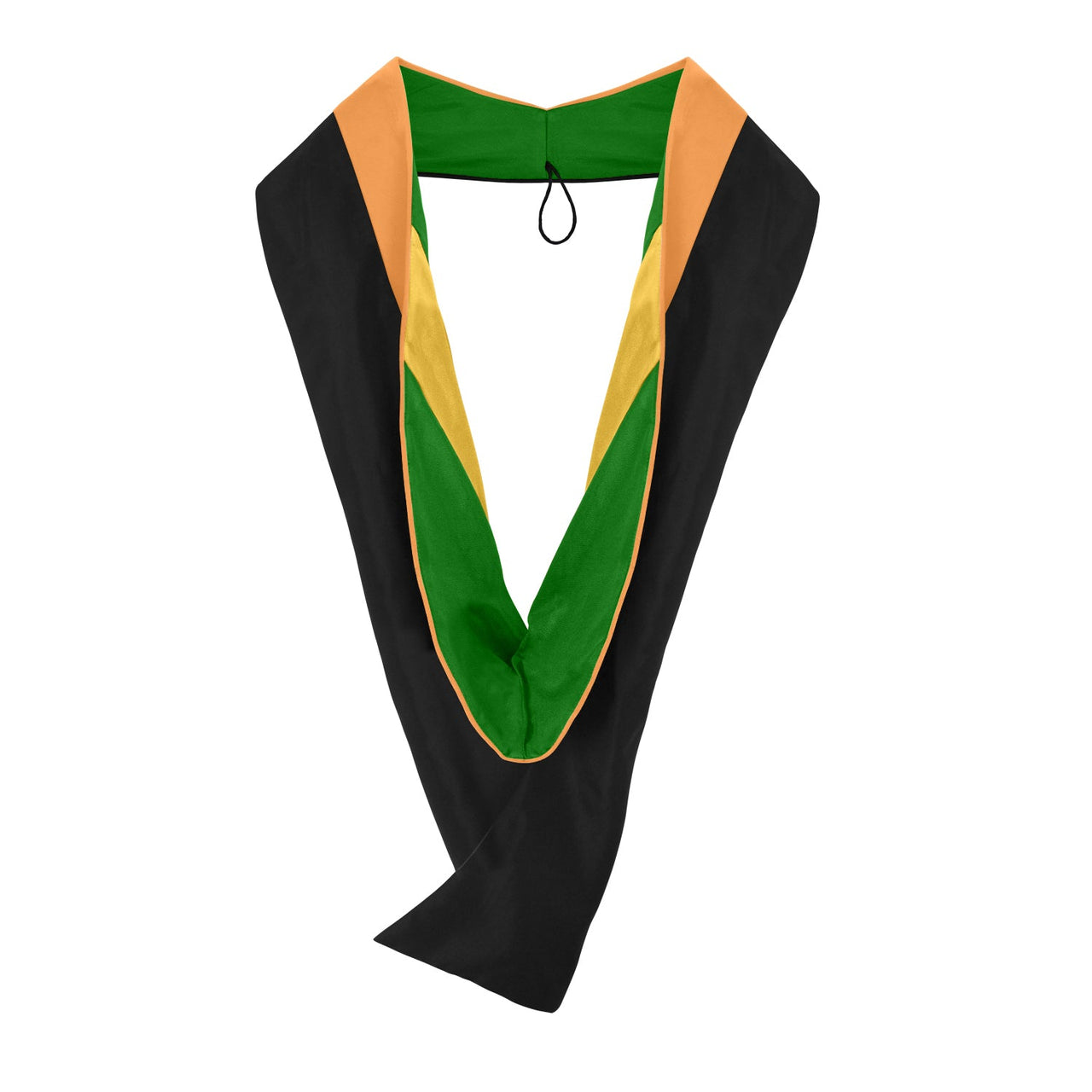 Masters Hood For Engineering, Civil Engineering - Orange/Green/Gold - Endea Graduation