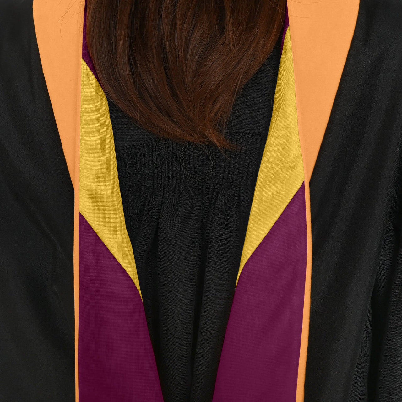 Masters Hood For Engineering, Civil Engineering - Orange/Maroon/Gold - Endea Graduation