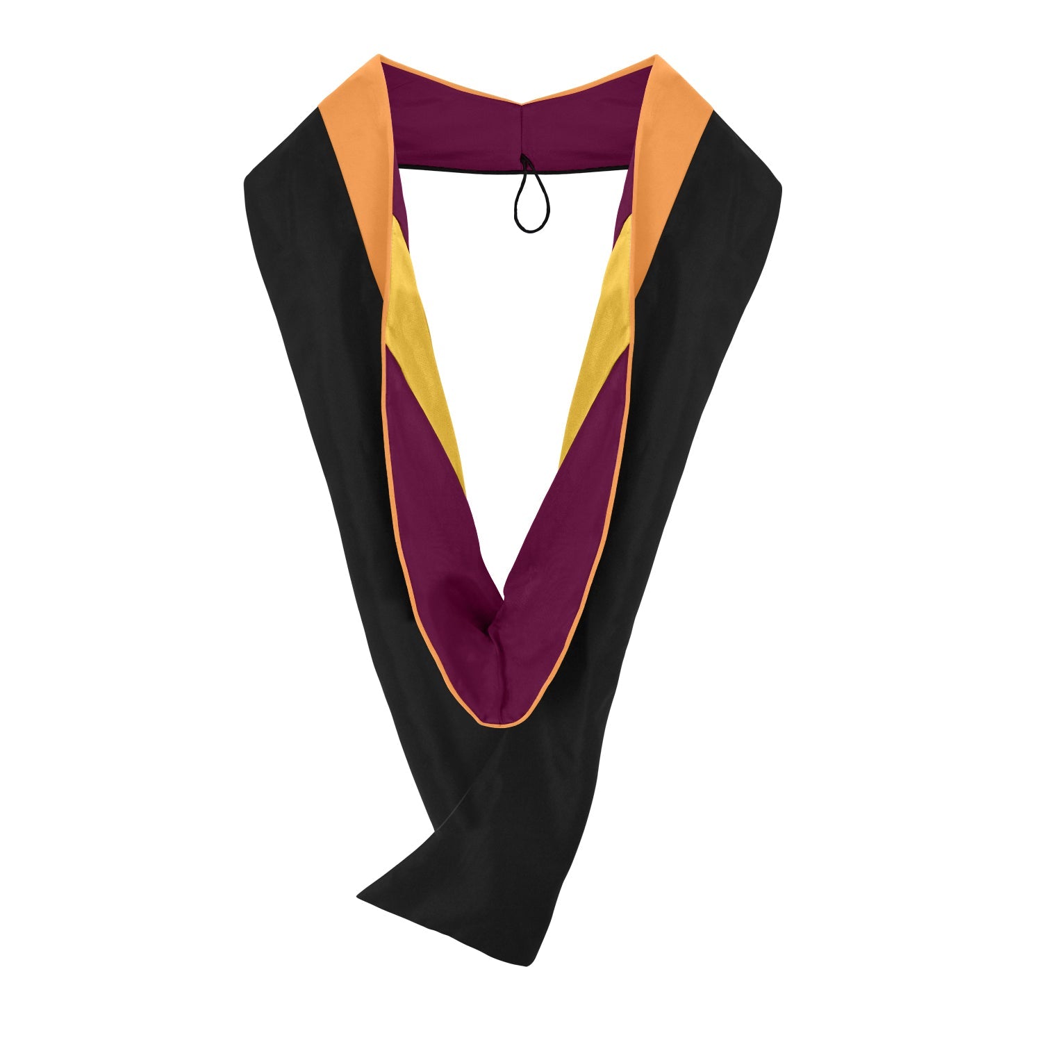 Masters Hood For Engineering, Civil Engineering - Orange/Maroon/Gold - Endea Graduation