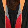 Masters Hood For Engineering, Civil Engineering - Orange/Red/Gray - Endea Graduation