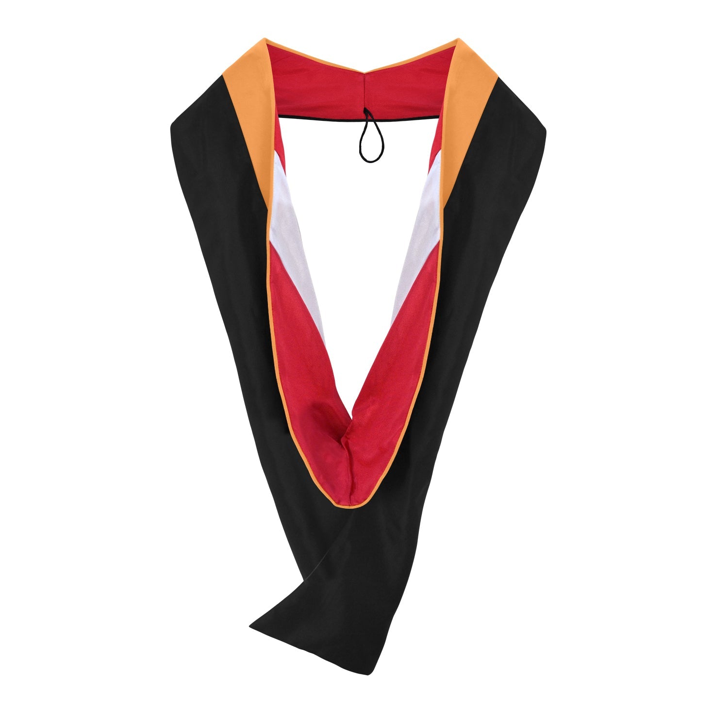 Masters Hood For Engineering, Civil Engineering - Orange/Red/White - Endea Graduation