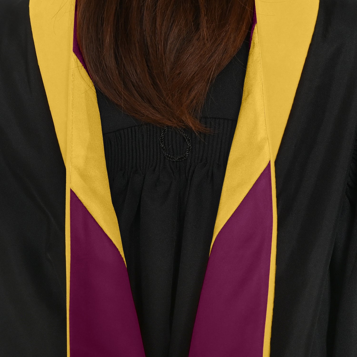 Masters Hood For Science, Mathematics, Political Science - Gold/Maroon/Gold - Endea Graduation