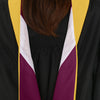 Masters Hood For Science, Mathematics, Political Science - Gold/Maroon/White - Endea Graduation