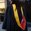Masters Hood For Science, Mathematics, Political Science - Gold/Red/Gray - Endea Graduation