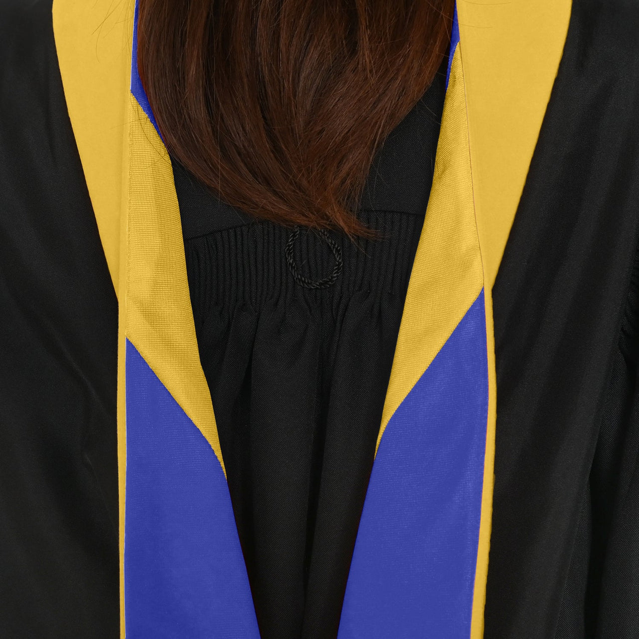 Masters Hood For Science, Mathematics, Political Science - Gold/Royal Blue/Gold - Endea Graduation