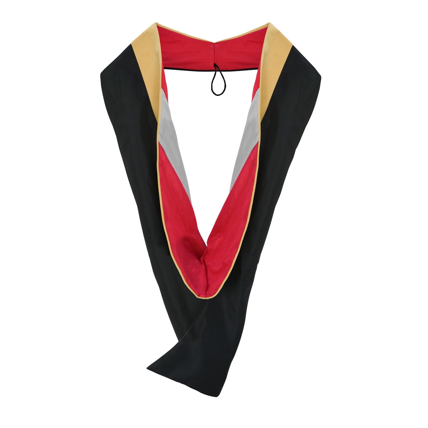 Masters Hood For Social Work, Social Science, Social Service - Citron/Red/Silver - Endea Graduation