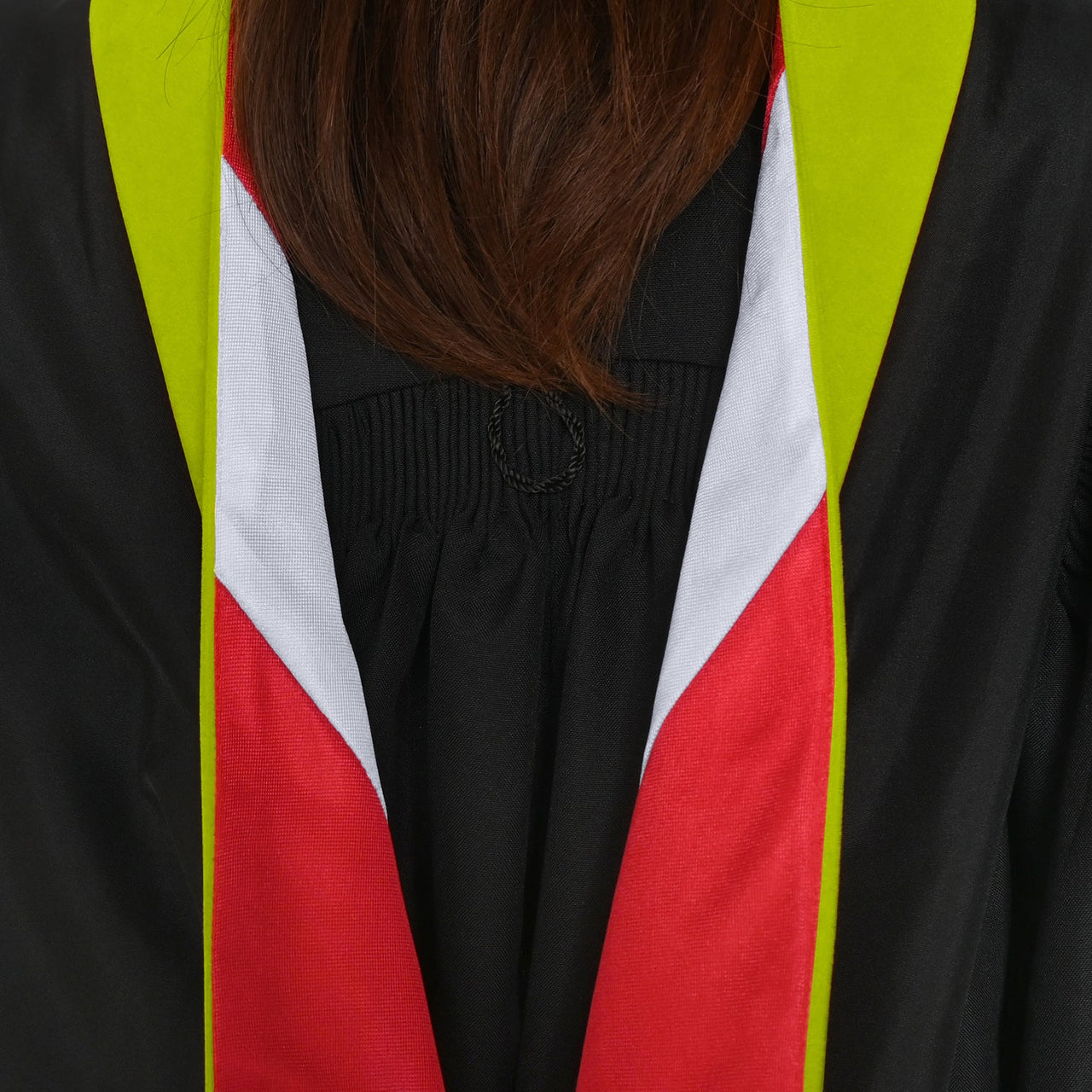 Masters Hood For Social Work, Social Science, Social Service - Citron/Red/Silver - Endea Graduation