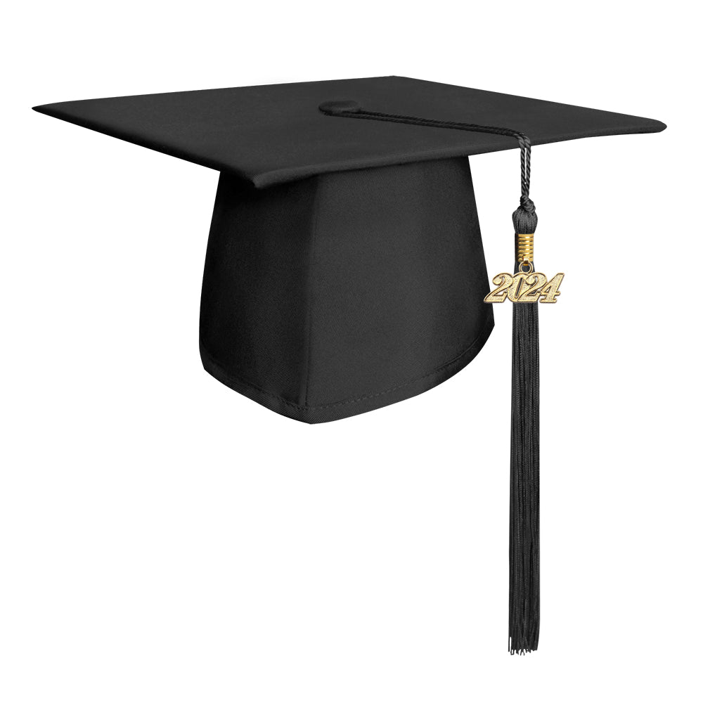 Matte Black Graduation Cap & Tassel - Endea Graduation