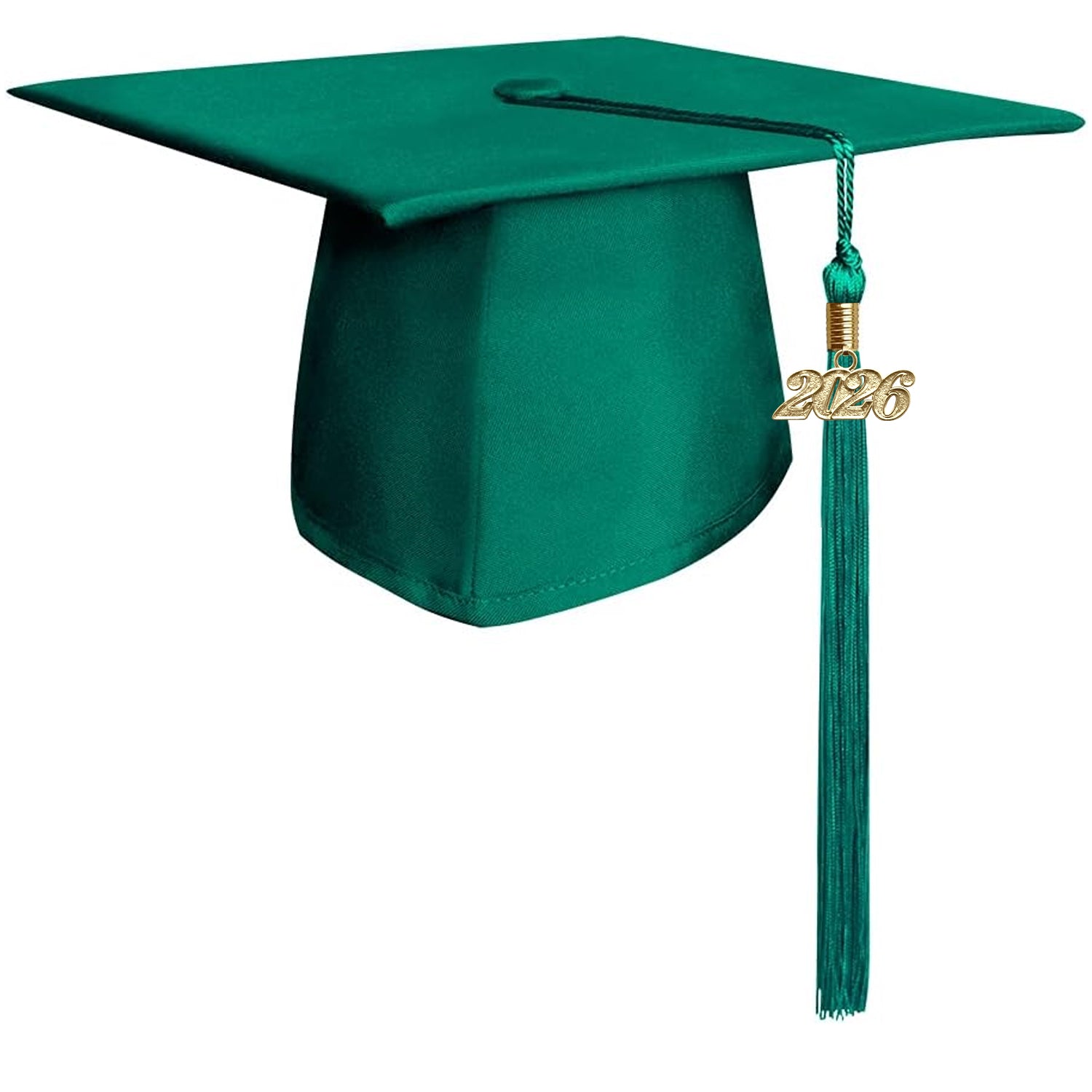 Matte Emerald Green Graduation Cap & Tassel - Endea Graduation