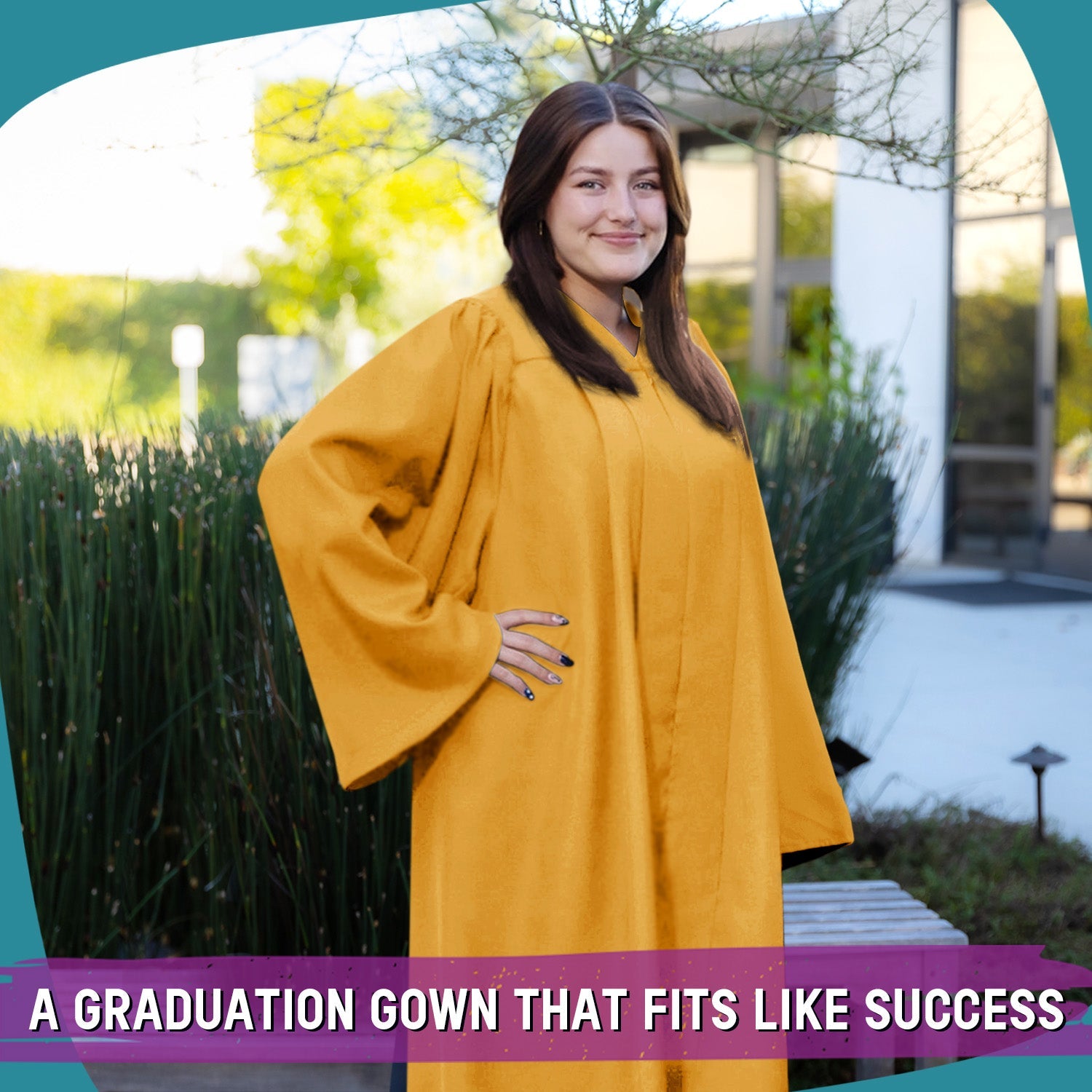 Matte Gold Graduation Gown - Endea Graduation