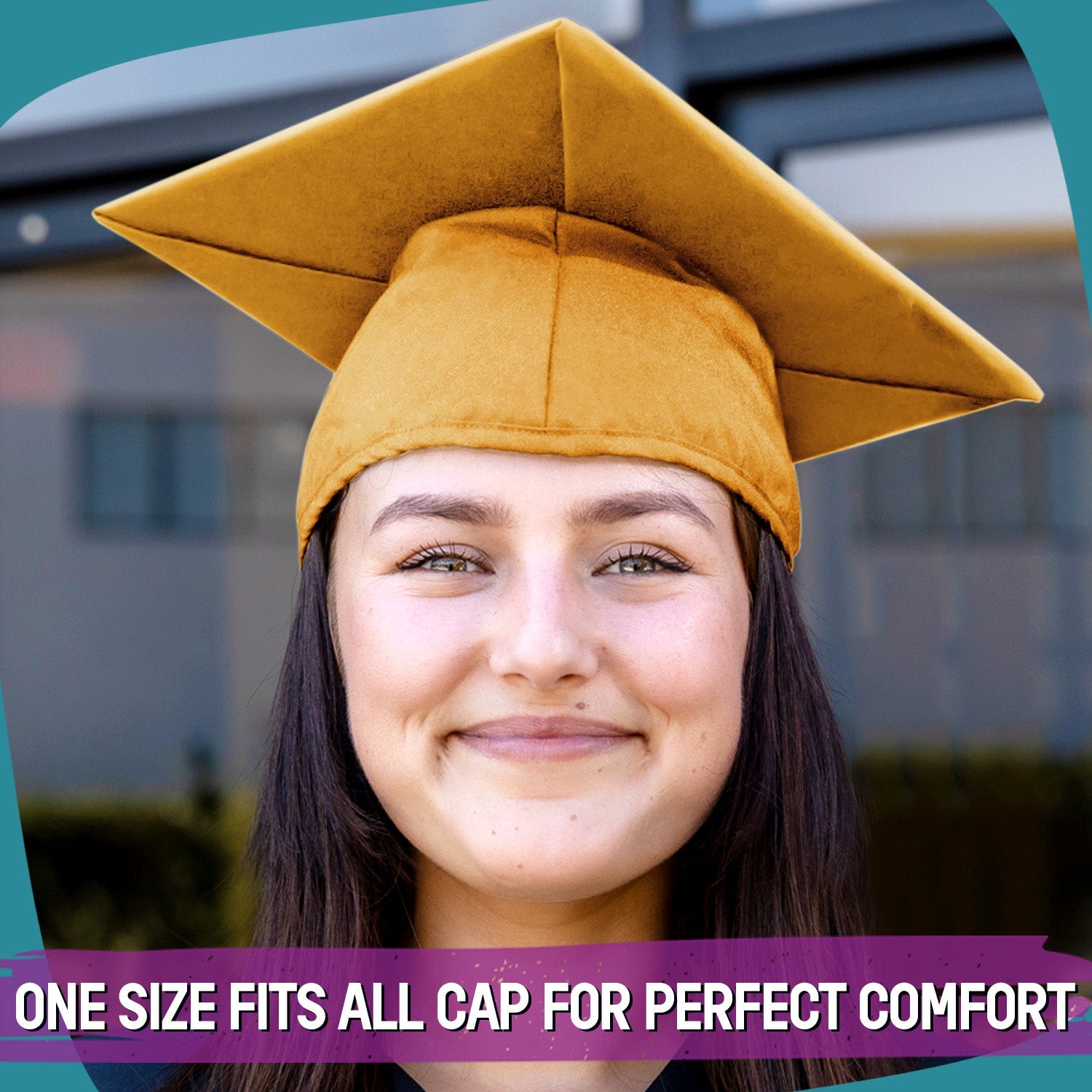 Matte Gold Graduation Gown & Cap - Endea Graduation