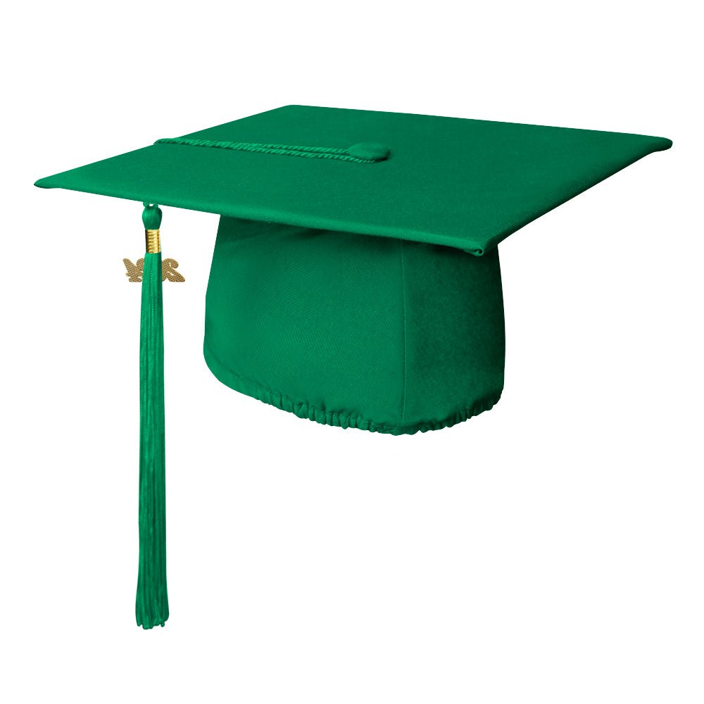 Matte Green Graduation Cap & Tassel - Endea Graduation